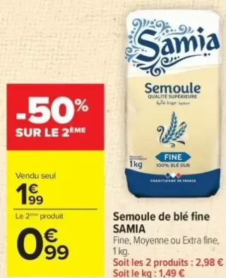 Semoule de blé fine SAMIA