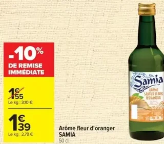 Arôme fleur d'oranger SAMIA