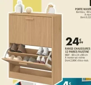 Range-chaussures 12 paires Faustine