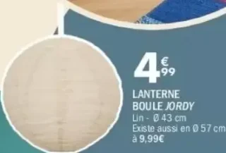 LANTERNE BOULE JORDY