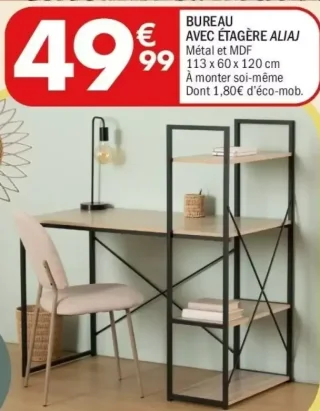 BUREAU AVEC ÉTAGÈRE ALIAJ
