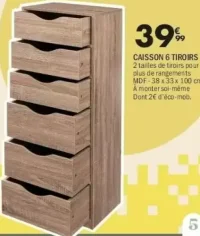 Caisson 6 tiroirs
