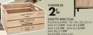 Cagette bois YLIAS
