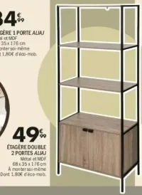 Étagère double 2 portes ALIAJ