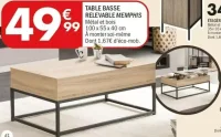Table basse relevable MEMPHIS