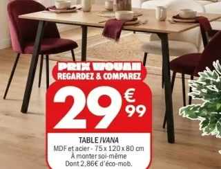 TABLE IVANA