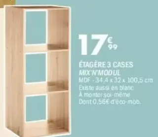 Étagère 3 cases Mix'N'Modul