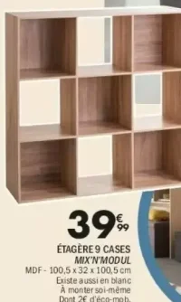 Étagère 9 cases Mix'N'Modul