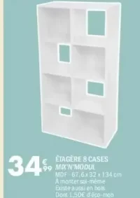 Étagère 8 cases Mix'N'Modul
