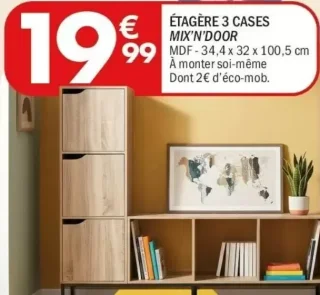 Étagère 3 cases Mix'N'Door