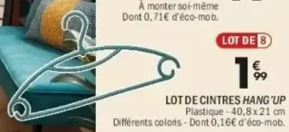 LOT DE CINTRES HANG'UP