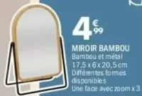 MIROIR BAMBOU