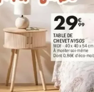 TABLE DE CHEVET NYSOS