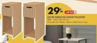 LOT DE TABLES DE CHEVET FAUSTINE