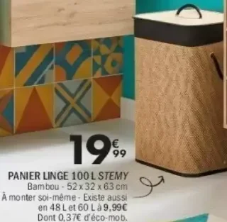 PANIER LINGE 100 L STEMY