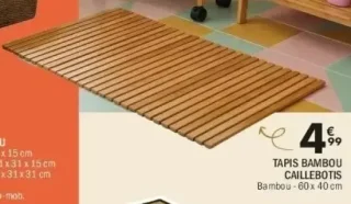Tapis bambou caillebotis