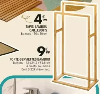 Porte-serviettes bambou