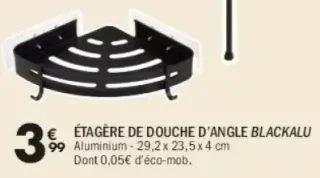 Étagère de douche d'angle Blackalu