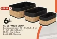 Set de paniers Stemy