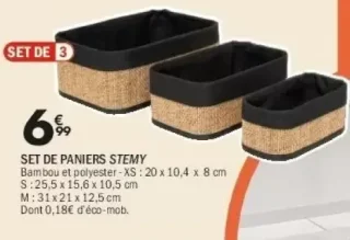 Set de paniers Stemy