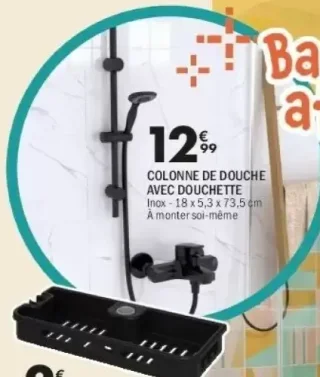 Colonne de douche avec douchette