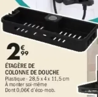 Étagère de colonne de douche