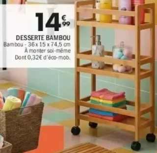 Desserte bambou