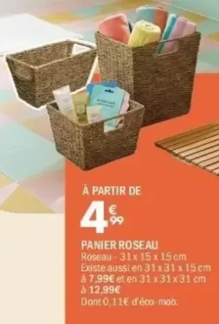 Panier roseau