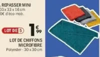LOT DE CHIFFONS MICROFIBRE