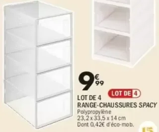 LOT DE 4 RANGE-CHAUSSURES SPACY