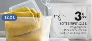 BOÎTE SIMPLY 12,2 L