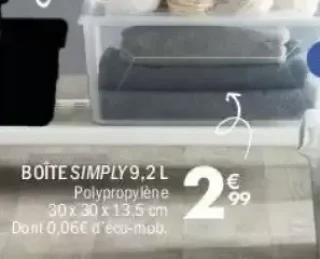 BOÎTE SIMPLY 9,2 L