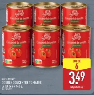 ALL SEASONS® DOUBLE CONCENTRÉ TOMATES