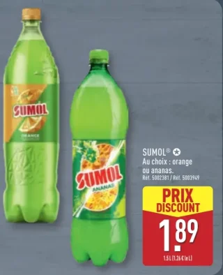 SUMOL® Boisson gazeuse (Au choix : orange ou ananas)