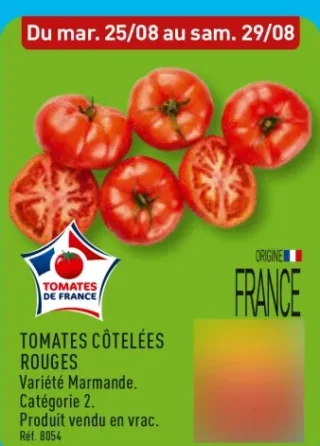 TOMATES CÔTELÉES ROUGES
