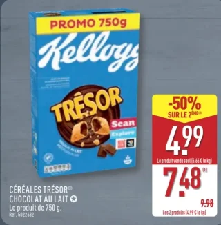 Kellogg's Céréales Trésor Chocolat au lait