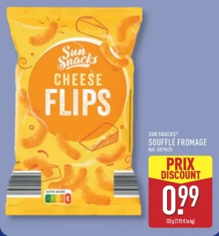 Soufflé fromage Cheese Flips Sun Snacks