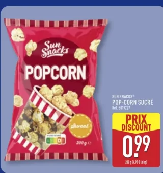 SUN SNACKS® POP-CORN SUCRÉ