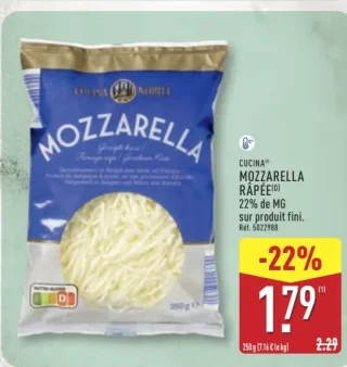 Cucina Mozzarella Râpée