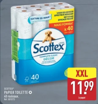 Scottex Papier toilette Complete Clean Décor