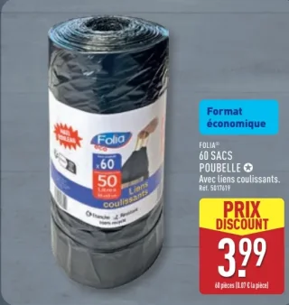 Folia 60 sacs poubelle