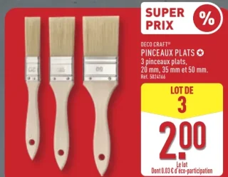 DECO CRAFT® PINCEAUX PLATS