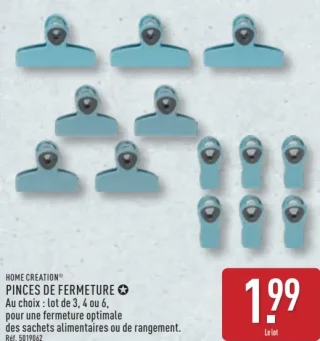 Pinces de fermeture Home Creation