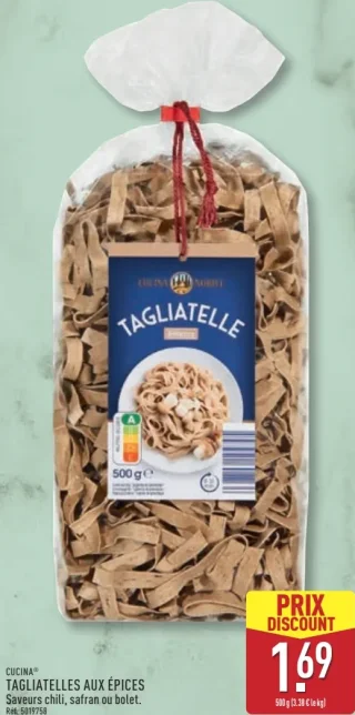 CUCINA® TAGLIATELLES AUX ÉPICES Saveurs chili, safran ou bolet.