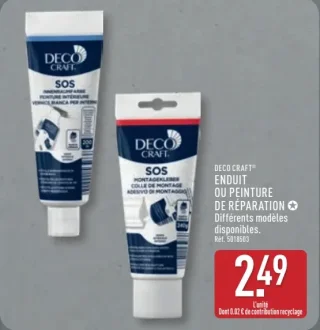 DECO CRAFT® ENDUIT OU PEINTURE DE RÉPARATION