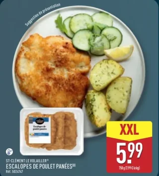 ST-CLÉMENT LE VOLAILLER Escalopes de poulet panées