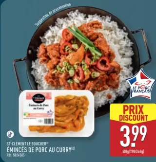 ST-CLÉMENT LE BOUCHER® Émincés de Porc au Curry