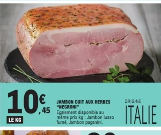 JAMBON CUIT AUX HERBES "NEGRONI"