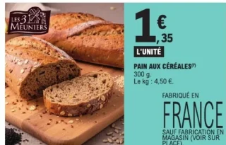 PAIN AUX CÉRÉALES "LES 3 MEUNIERS"