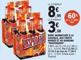 Bière aromatisée à la cachaça, aux fruits rouges et au guarana Desperados